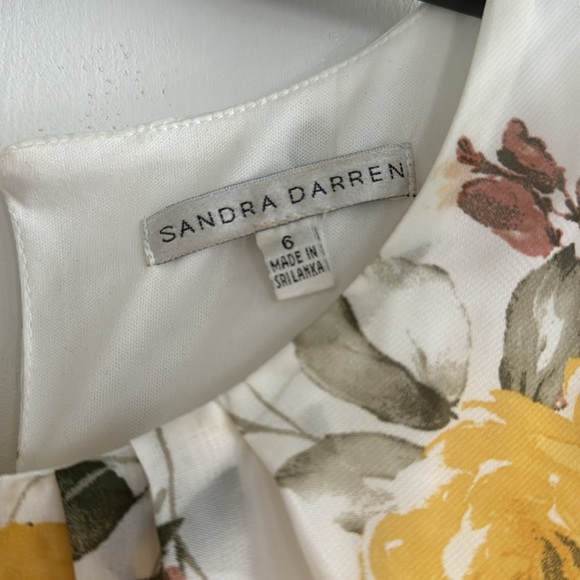 Womens Sandra Darren Sleeveless Floral Pleated Chiffon Maxi Dress-Easter dress - Picture 4 of 8